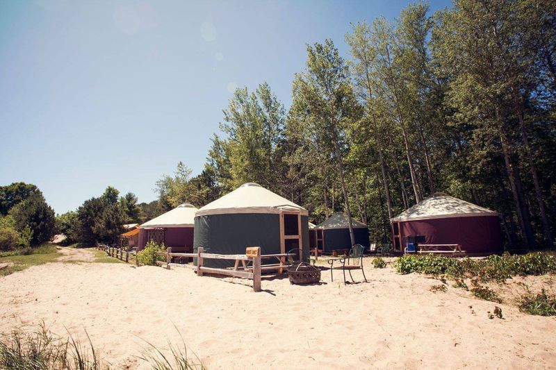 Michigan state park yurts and domes