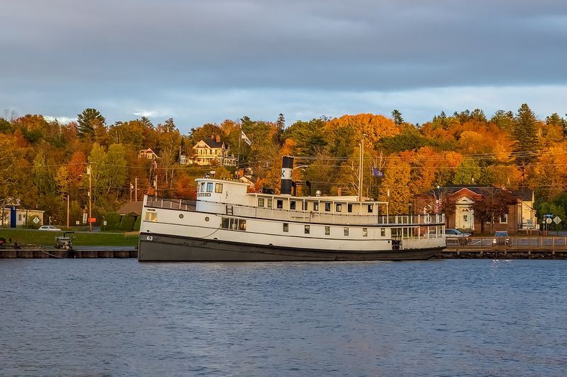 Fall Foliage Around The Shoreline