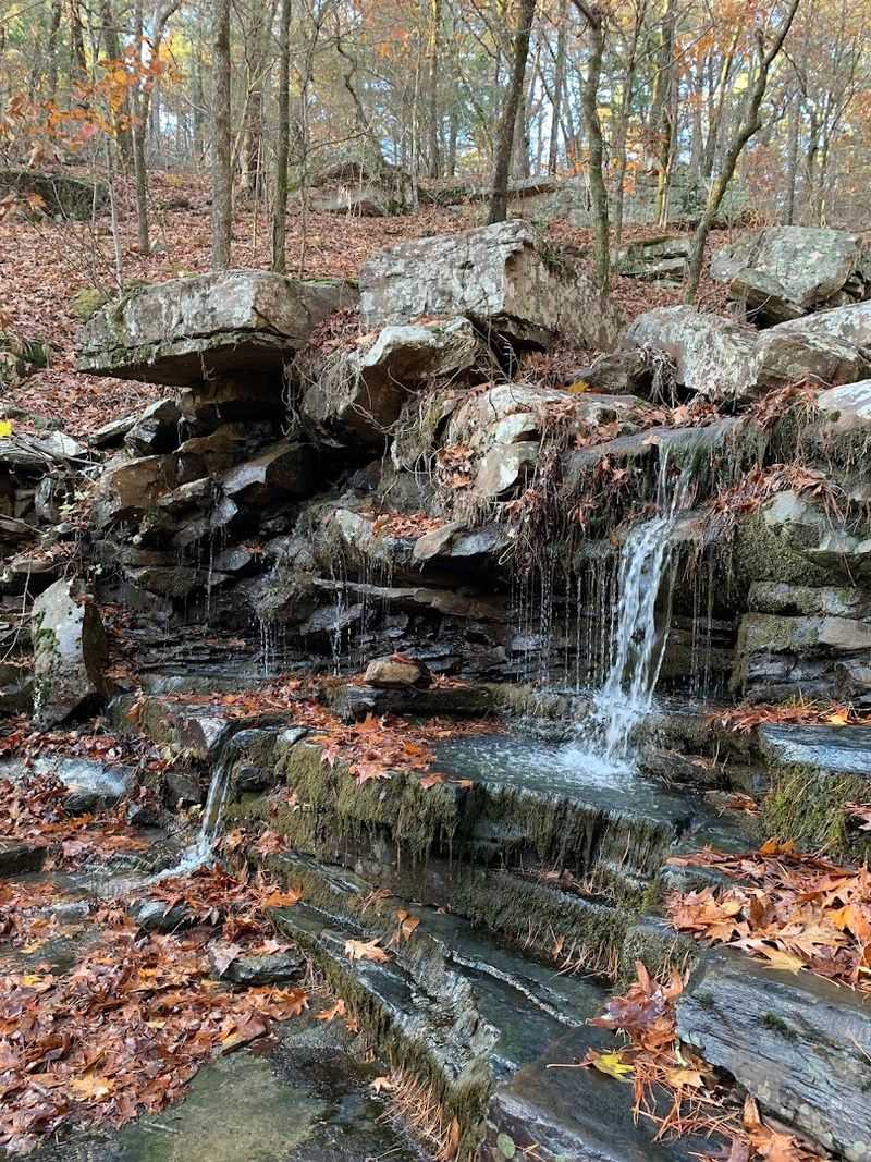 Natural Stone Steps Near The Creek