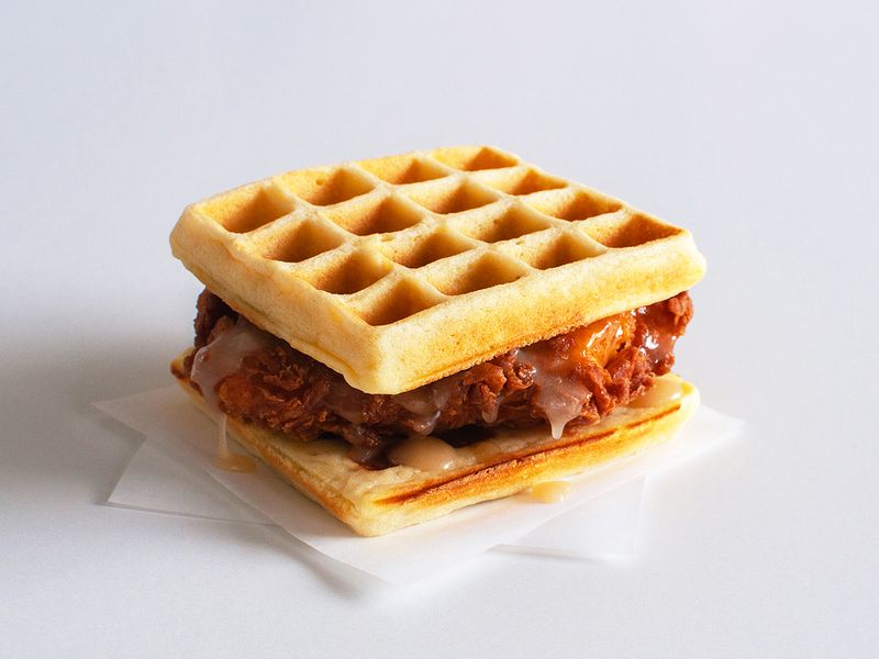 Foster's Freeze Chicken & Waffles Sandwich