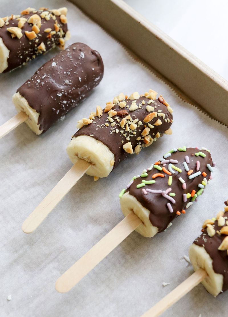 Chocolate-Dipped Frozen Bananas