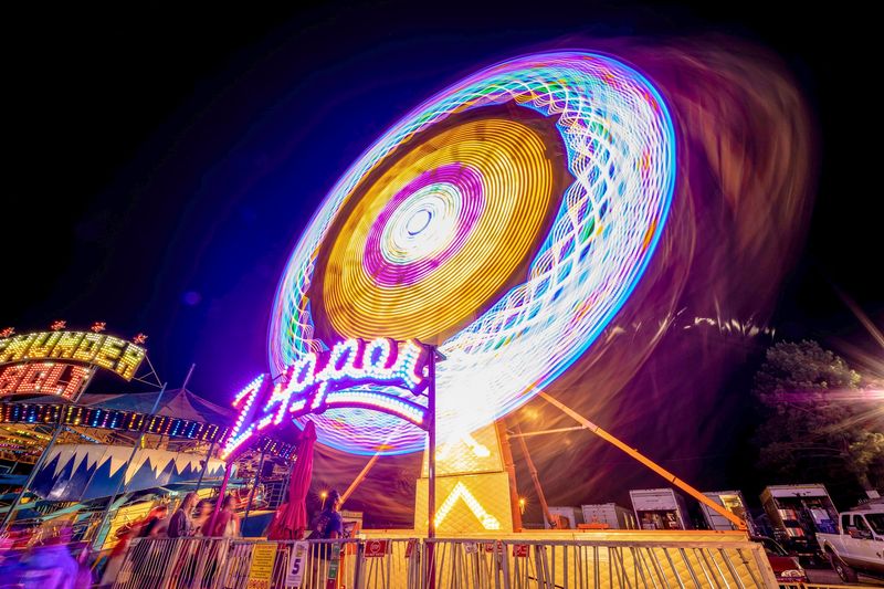 Nightfall Turns The Midway Into A Sea Of Lights