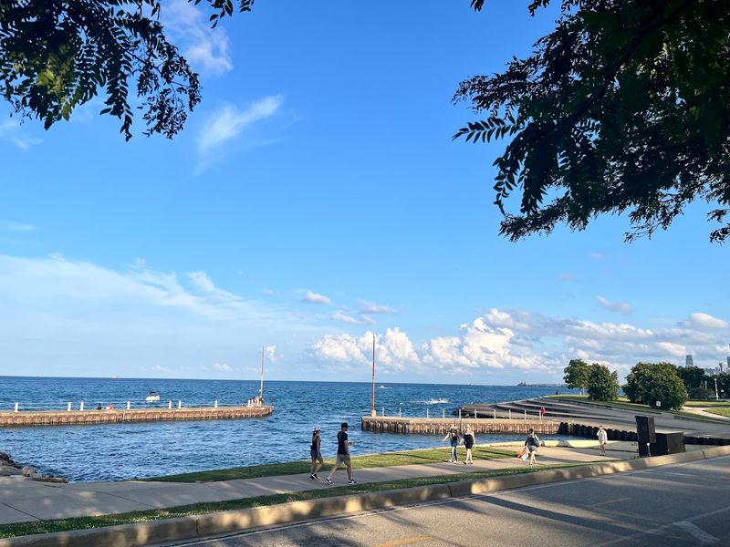 Oak Street Beach And The Concrete Beach