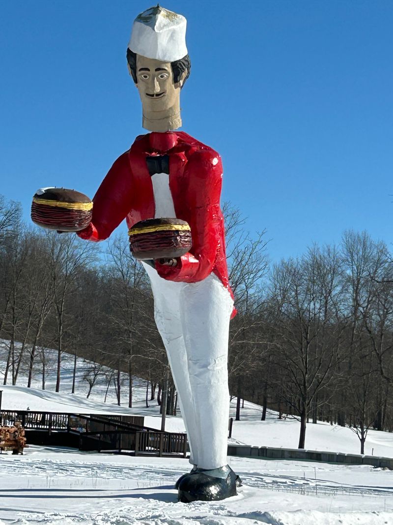 The World's Largest Bobblehead Stands Guard
