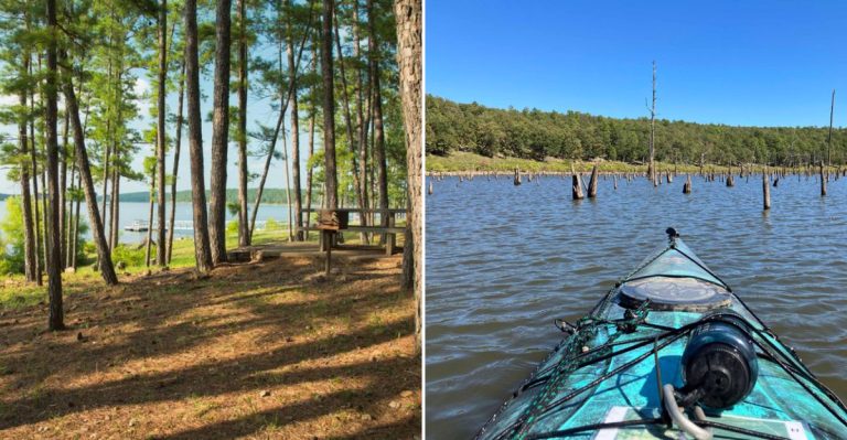 Oklahoma’s Forgotten Fishing Lake Has Tranquil Waters And Forest Campgrounds