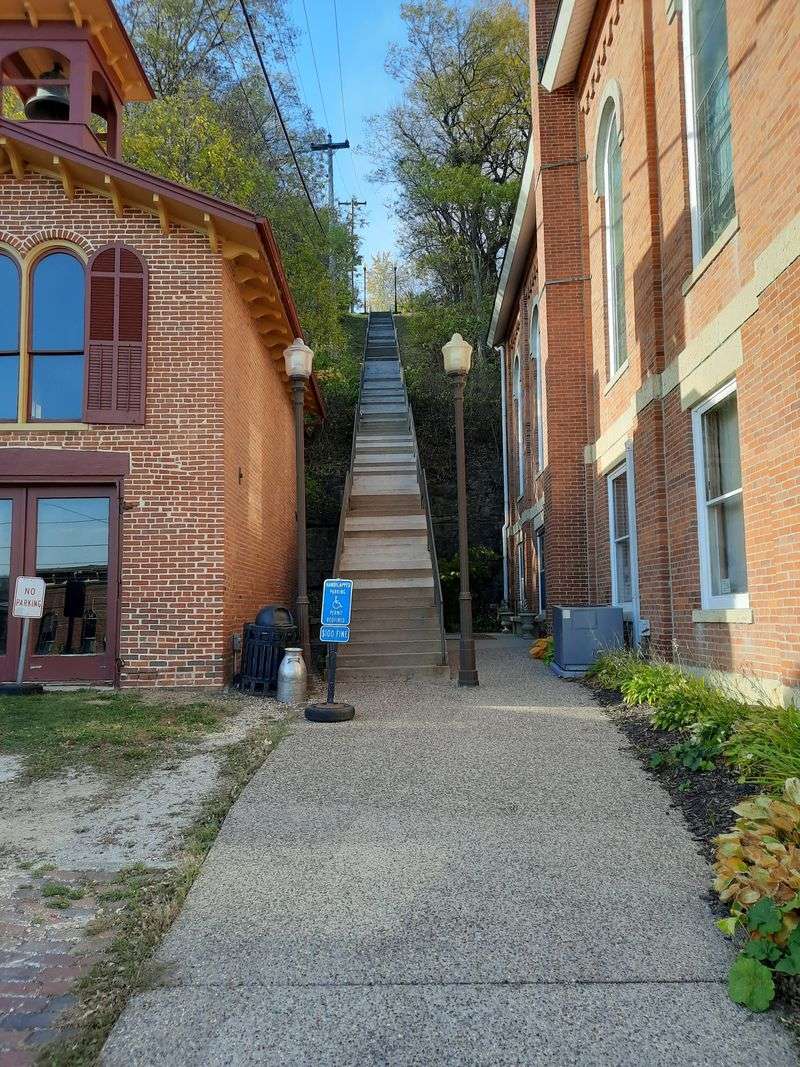 Stairway Streets And River Views