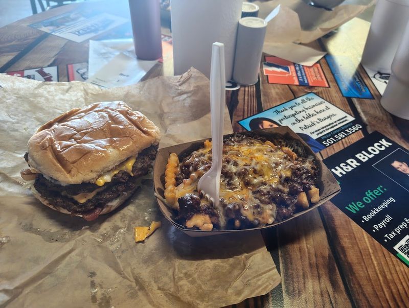 Double Cheeseburger Stacked With Melted Cheese And Crisp Edges