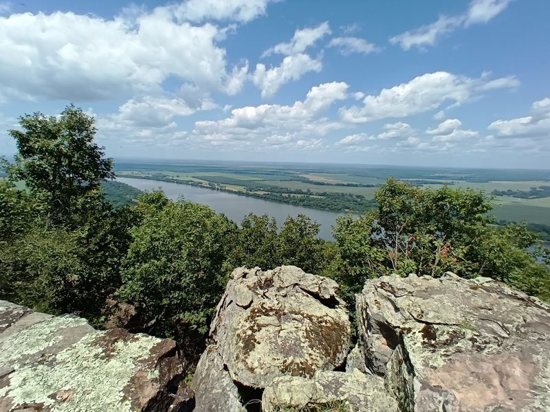 Forested Bluffs Frame A Classic Mountain Panorama