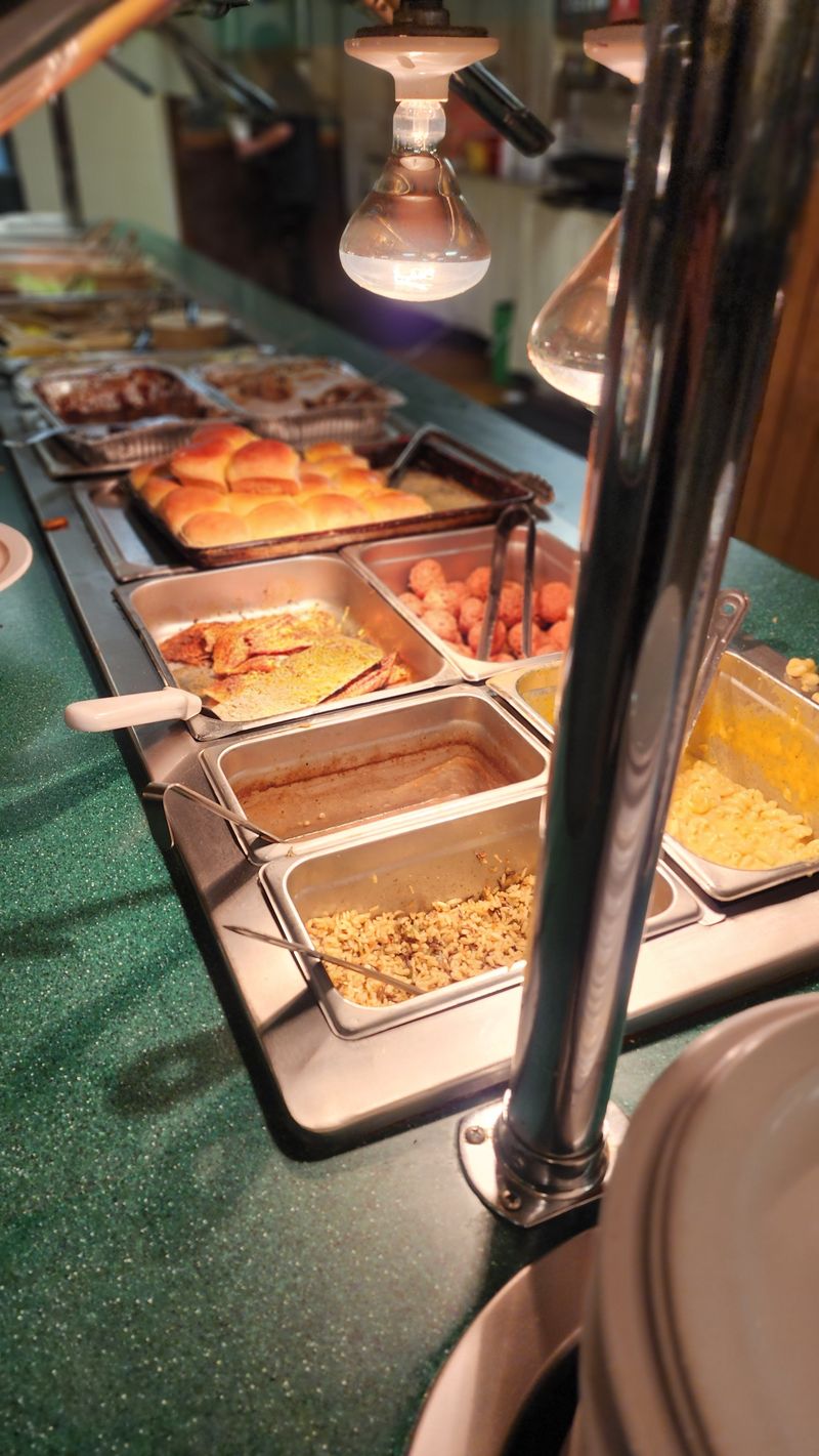 Buffet Tables Constantly Refilled With Fresh Food