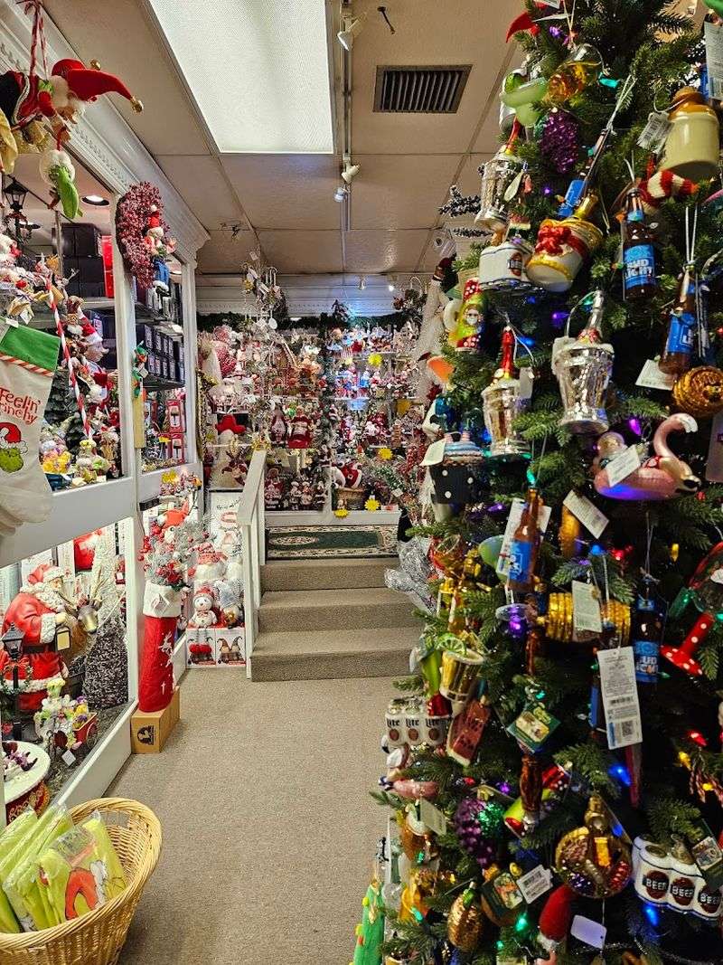 Ornaments Shining Under Shop Lights