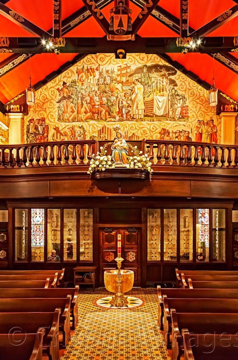 Ornate Murals And Gilded Accents Cover The Interior