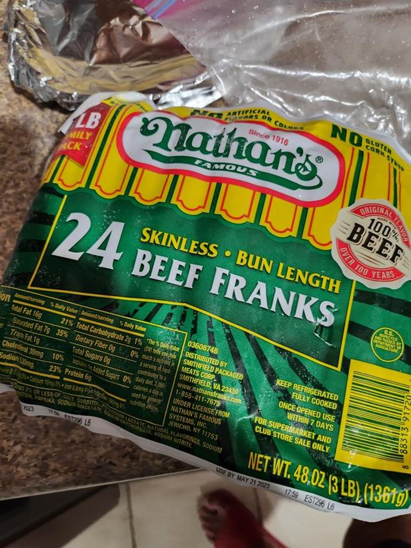 Nathan's Skinless Beef Franks
