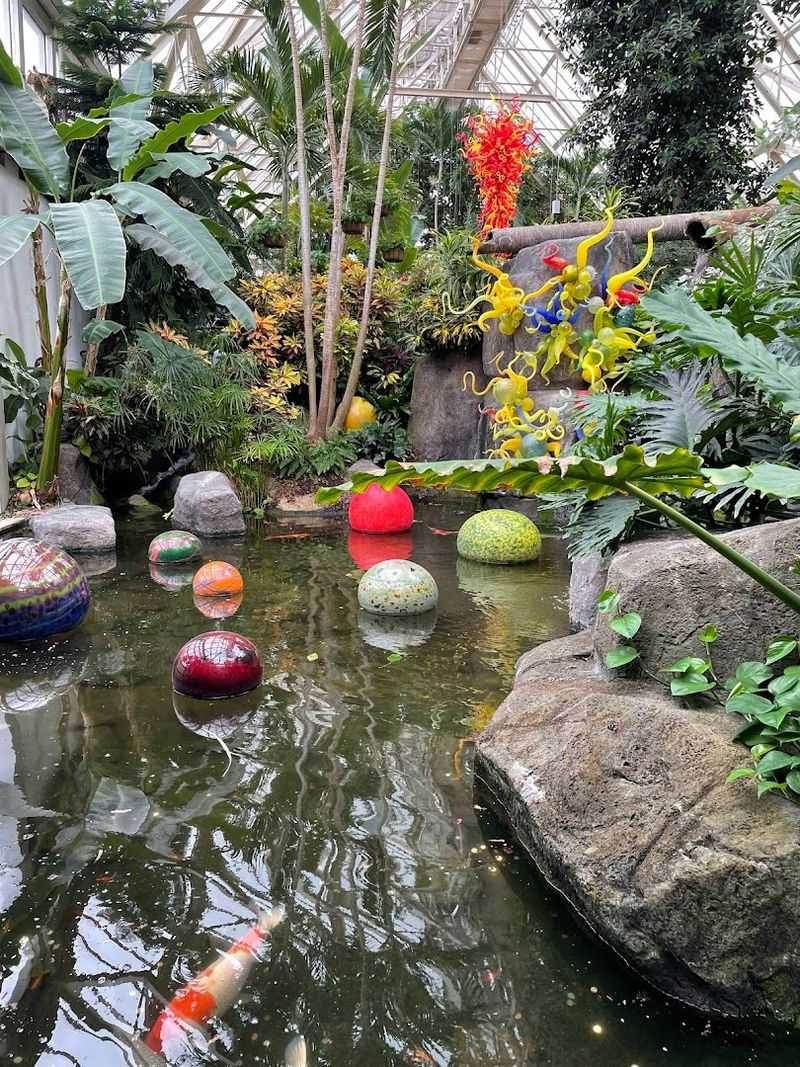 The Koi Pond and Water Features Add a Calming Layer