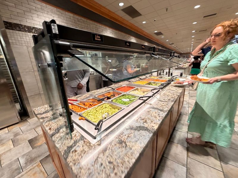 Over 200 Feet Of Hand-Prepared Food Fill The Buffet