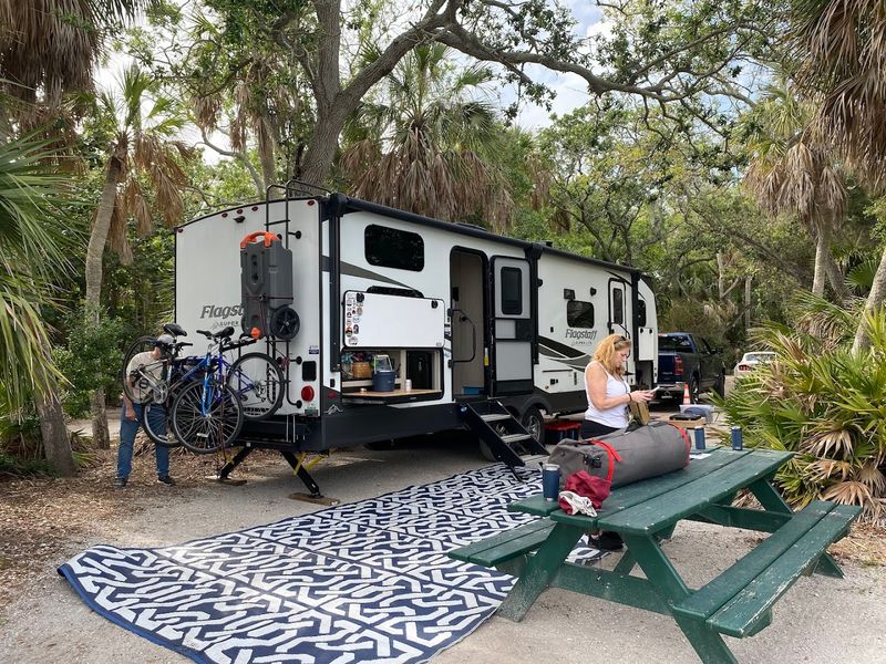 Full RV Hookups Including 30 And 50 Amp Electric Service