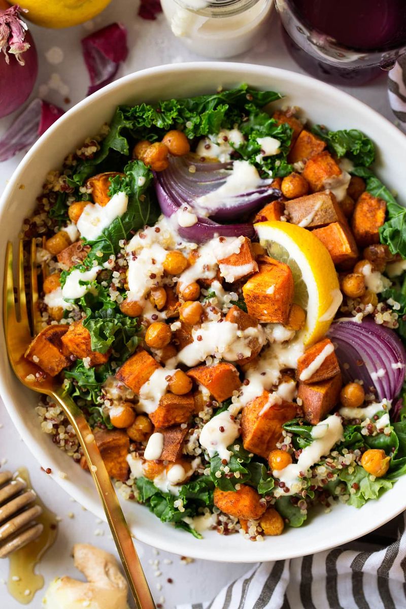 Chickpea and Vegetable Buddha Bowls