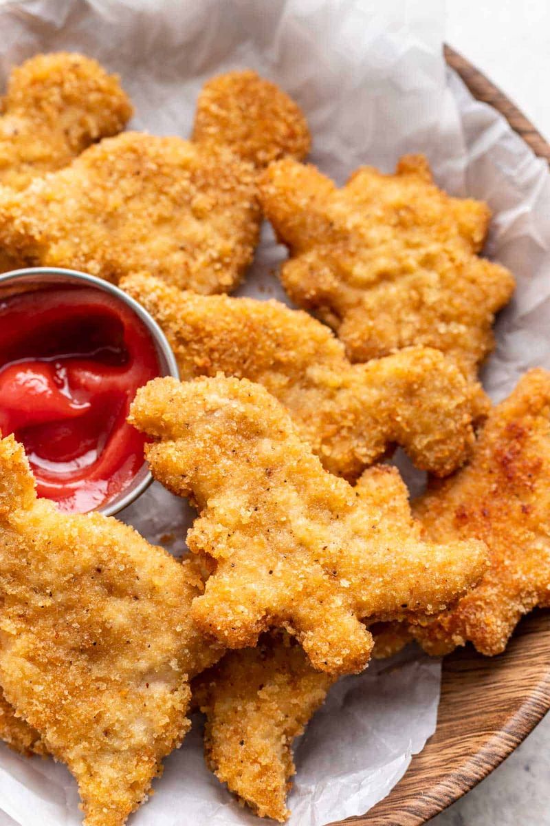 Dinosaur-Shaped Chicken Nuggets