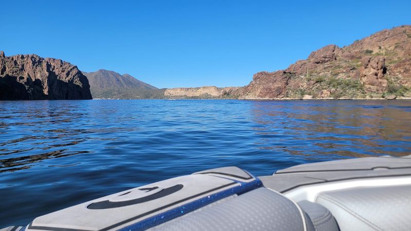 Paddling Past the Mustangs
