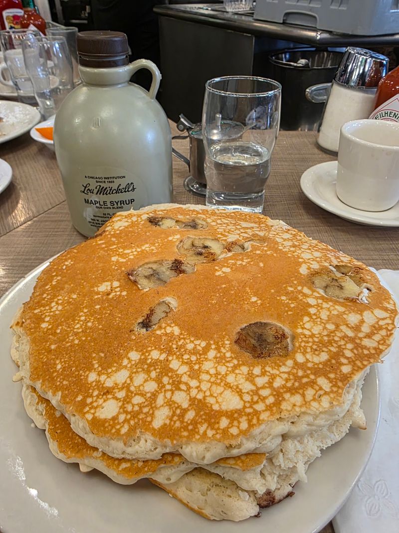 Pancakes That Hang Over The Edge Of The Plate