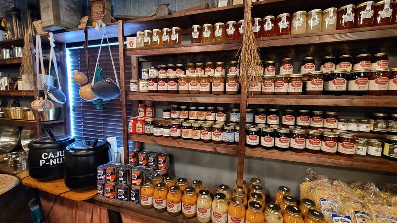 Pantry Shelves Stacked With Jams And Pickles Pantry Shelves Stacked With Jams And Pickles