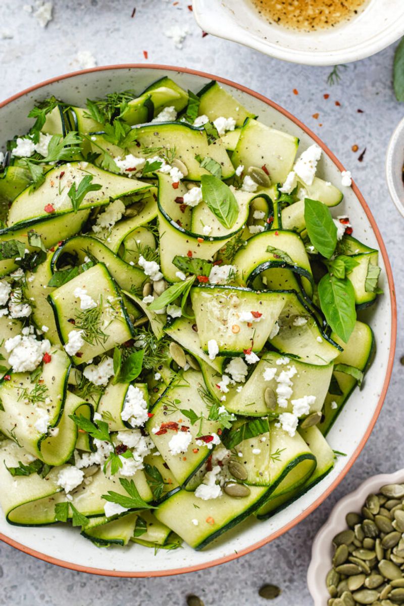 Fresh Zucchini And Corn Summer Salad