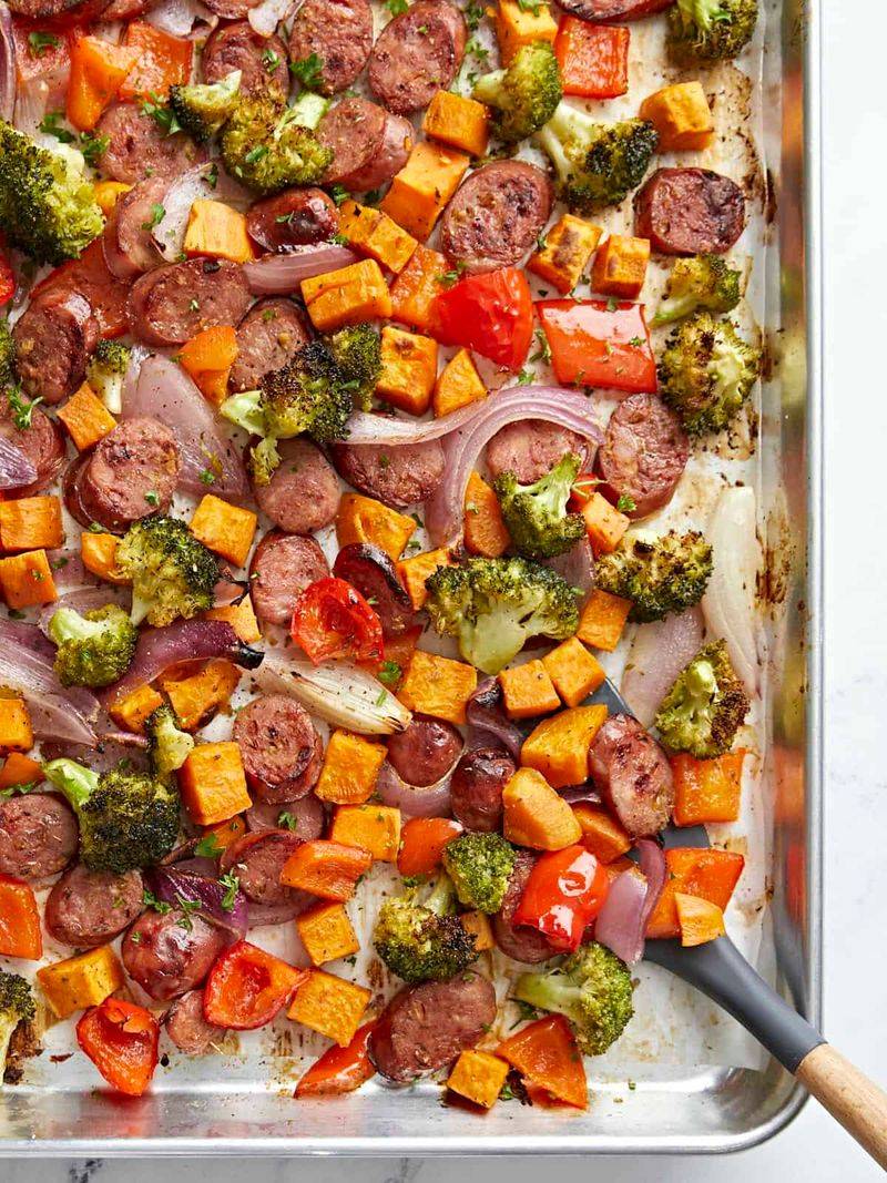 Sheet Pan Sausage and Veggies