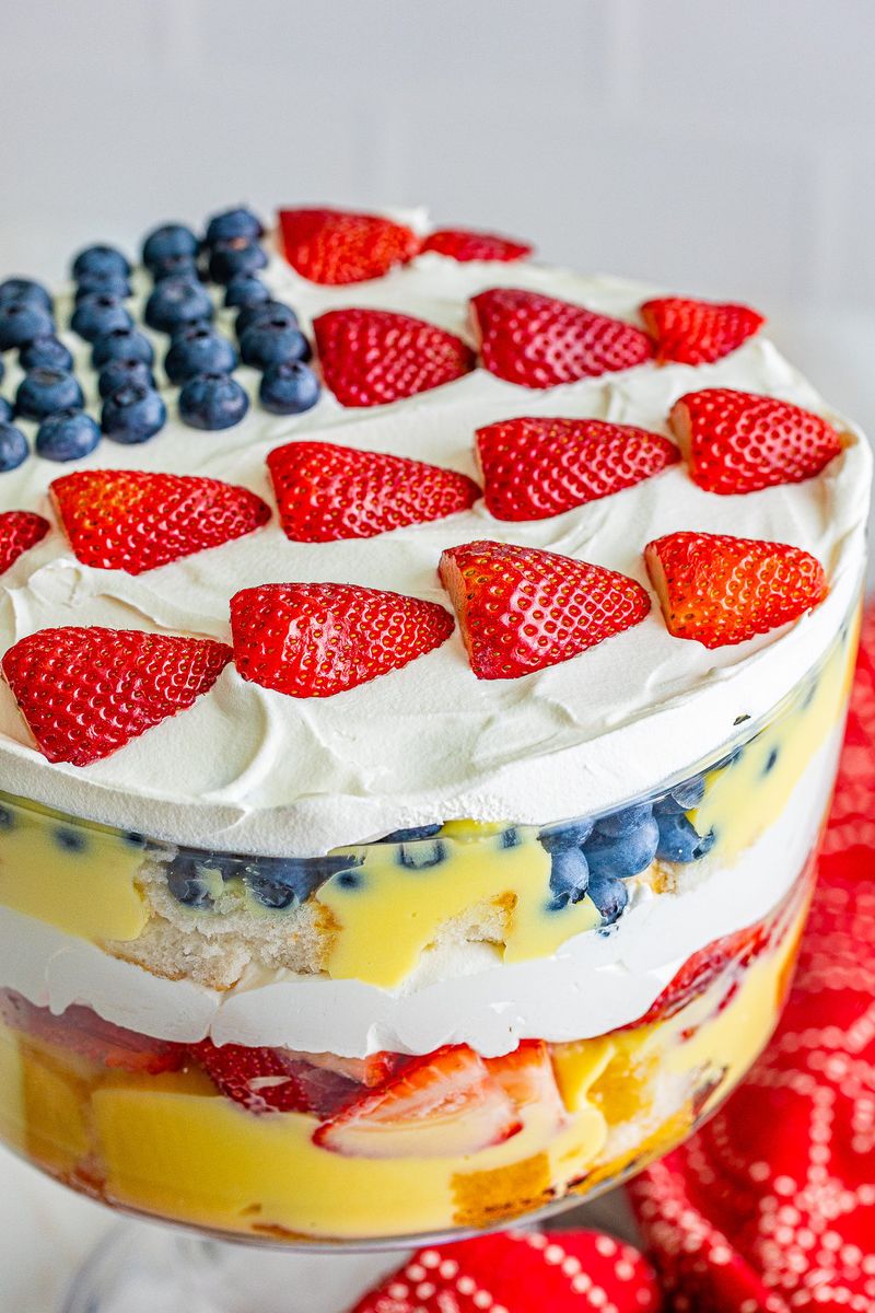Flag-Themed Layered Trifle