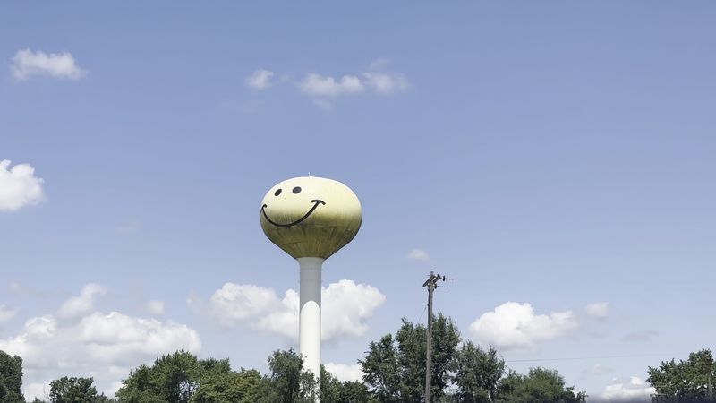 Smiley Face Water Tower, Caspian