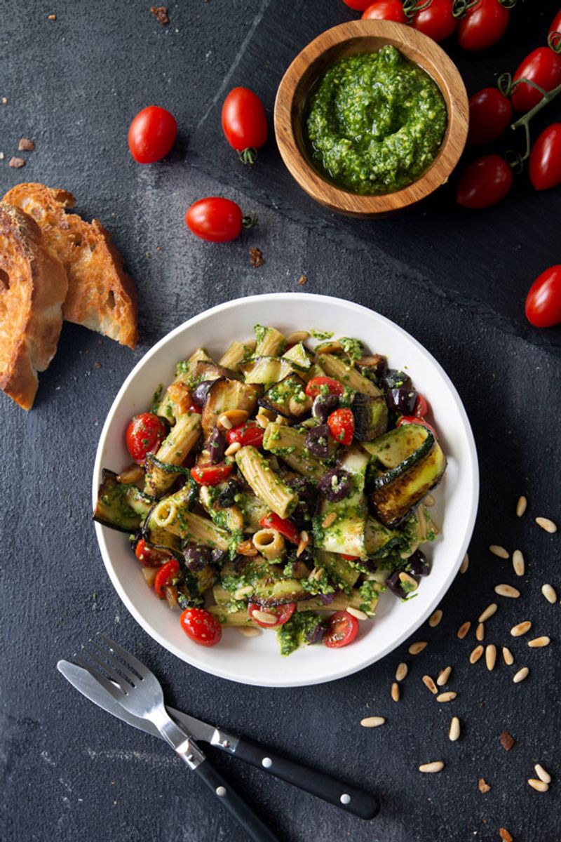 Zoodle Pesto Salad: Spiralized Summer Delight