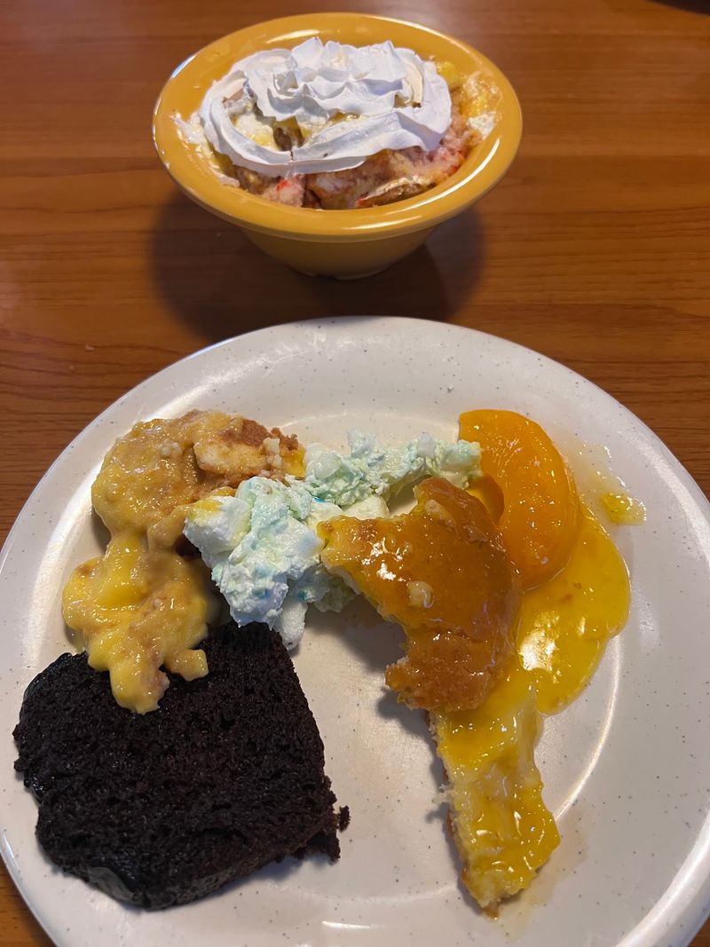 Peach Cobbler And The Dessert Station