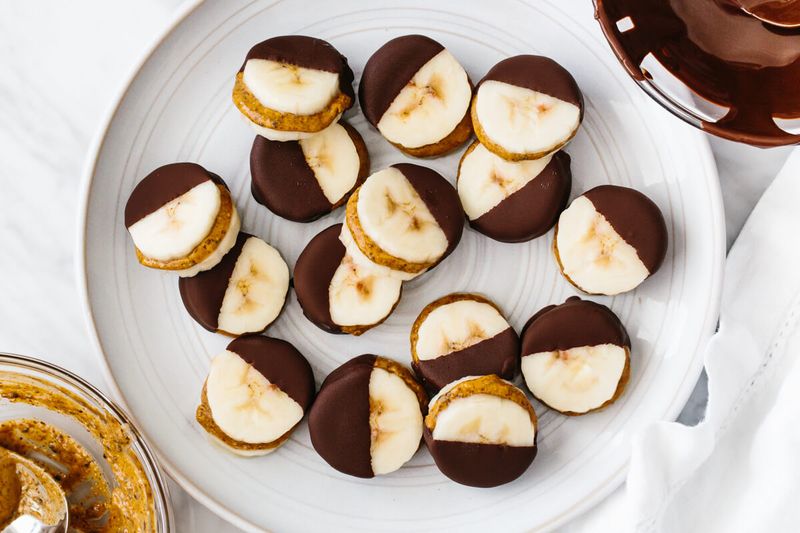 Frozen Banana Chocolate Bites