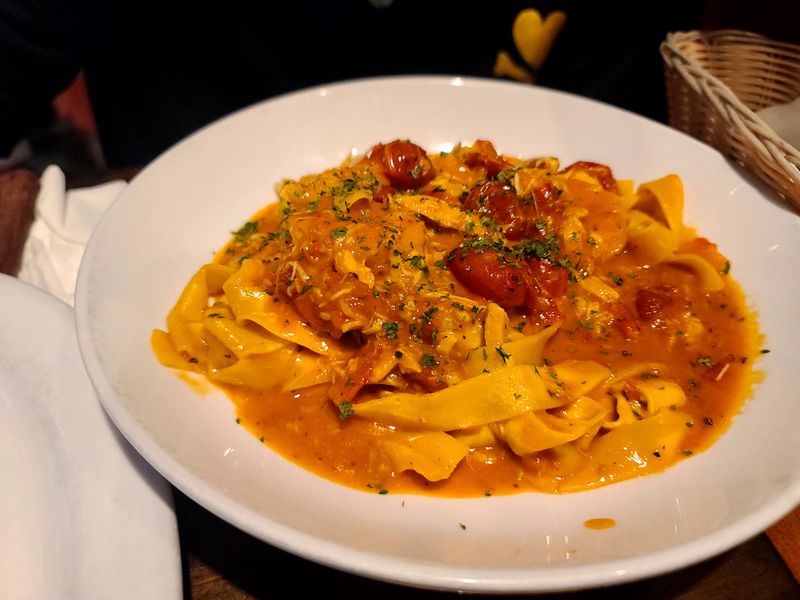 Pasta with Tomato Cream and Sausage