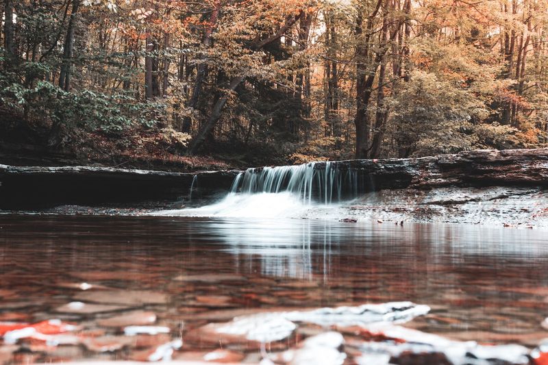 Hogback Ridge Park waterfall path, Madison Township, Ohio