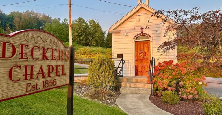 Pennsylvania’s Smallest Church Fits Just Four Kneelers Inside Its 1856 Wood Frame