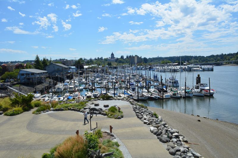 Percival Landing And The Waterfront Boardwalk
