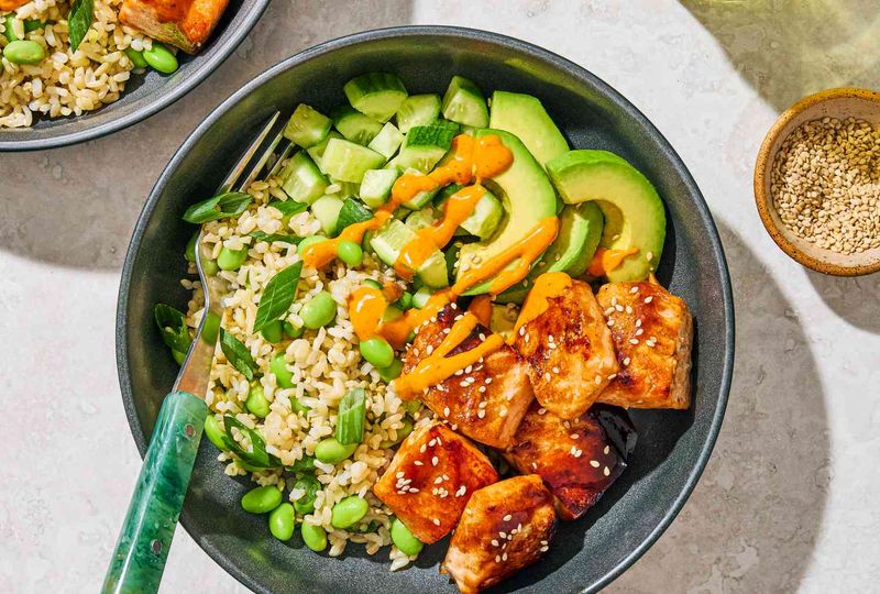 Lightning-Fast Salmon Rice Bowls
