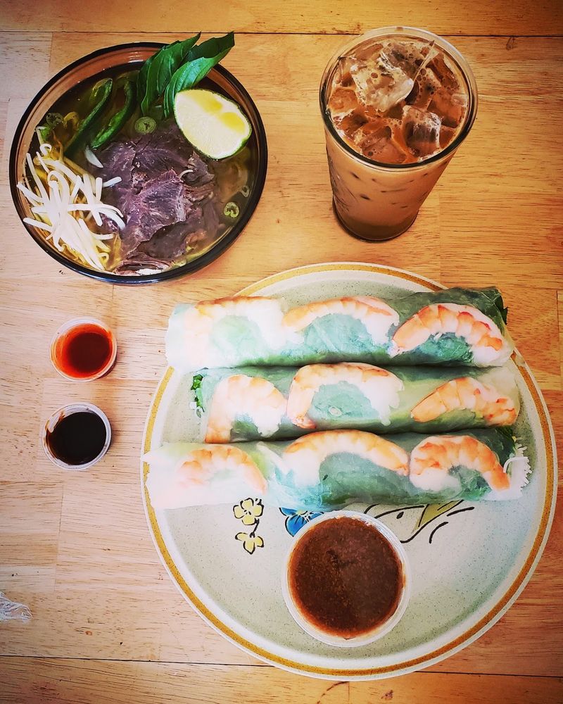 Pho, Spring Rolls, And A Packed To-Go Case