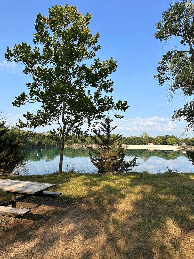 Picnic Tables And A Playground Nearby