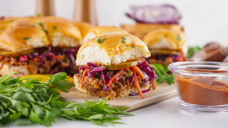 Pineapple BBQ Pulled Pork Sliders