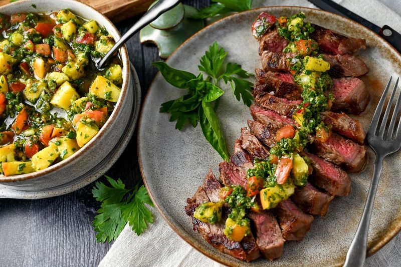 Pineapple Chimichurri Steak