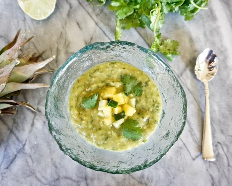 Pineapple Cucumber Gazpacho