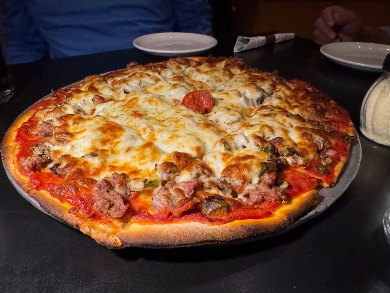 Pizza Topped With Amish-Made Cheese Pizza Topped With Amish-Made Cheese