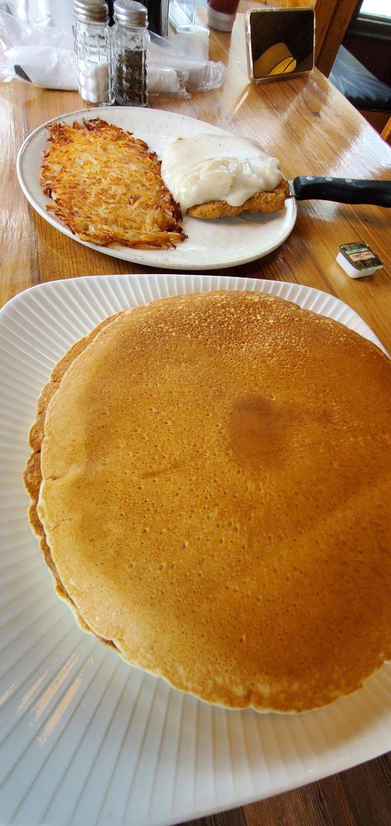 Plate-Sized Pancakes Steal The Spotlight