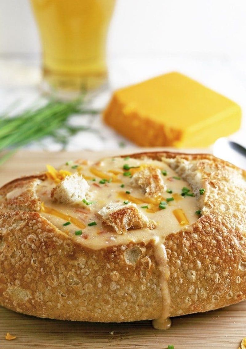 Cheese Soup Bread Bowl