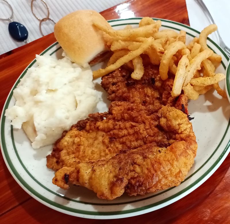 Pork Steak And Hamburger Steak, Country Style