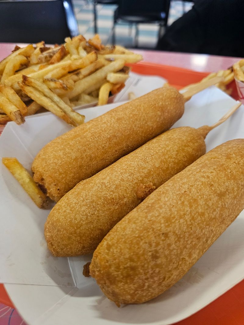 Corn Dog on a Stick at Cozy Dog Drive In – Springfield