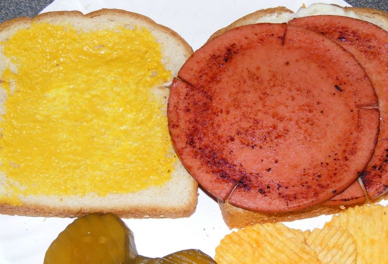 Bologna and Grape Jelly Sandwiches
