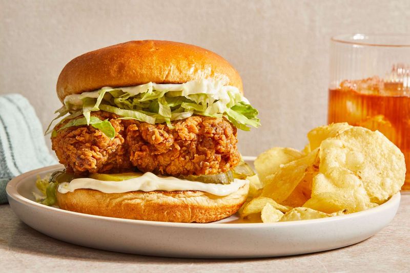 Crispy Fried Chicken Biscuit