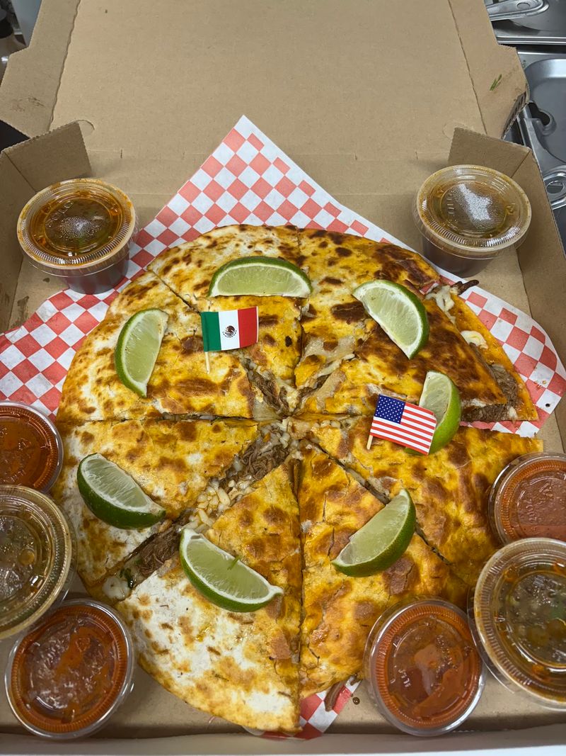 Quesabirria Tacos and Birria Pizza Quesabirria Tacos and Birria Pizza
