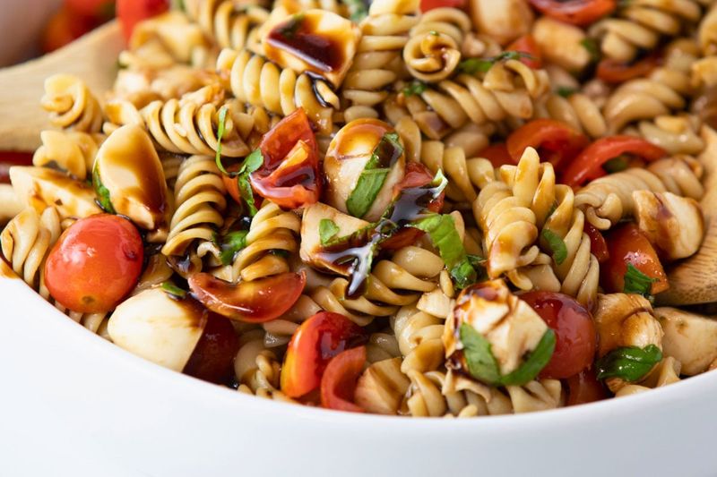 Lazy Caprese Pasta Salad